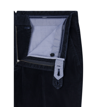 Hackett London Pantaloni chino in cordoncino pigmentato blu scuro 