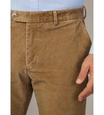 Hackett London Pigment Cord brune chino-bukser