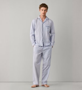 Hackett London Pijama Stripes Woven azul