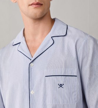 Hackett London Pijama Stripes Woven azul