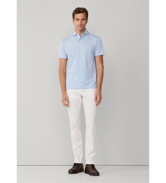 Hackett London Polo pima fit cl�sico azul claro