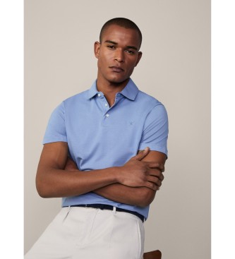 Hackett London Niebieska koszulka polo Pima