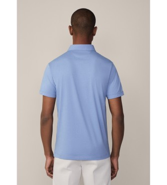 Hackett London Pima blue polo shirt