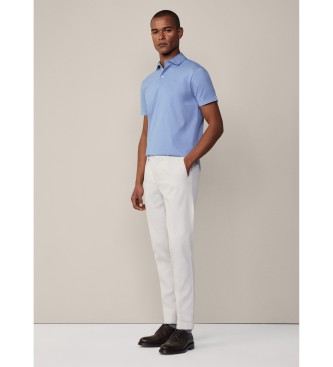 Hackett London Niebieska koszulka polo Pima