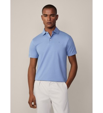 Hackett London Niebieska koszulka polo Pima