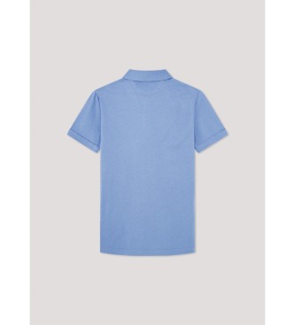 Hackett London Pima blue polo shirt