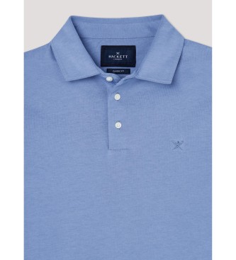 Hackett London Niebieska koszulka polo Pima