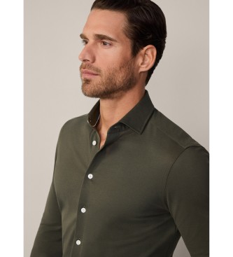 Hackett London Chemise verte en piqu