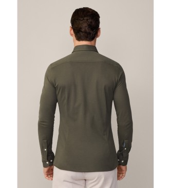 Hackett London Pique green shirt