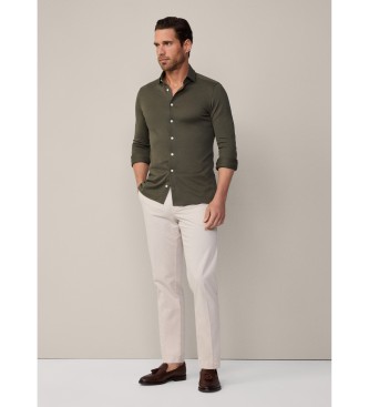 Hackett London Pique green shirt