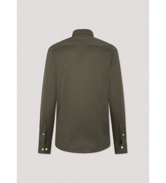 Hackett London Chemise verte en piqu