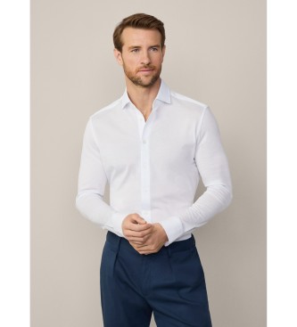 Hackett London Camicia Piqu Bianca