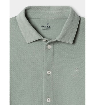 Hackett London Chemise Pique Chemise LS vert sauge