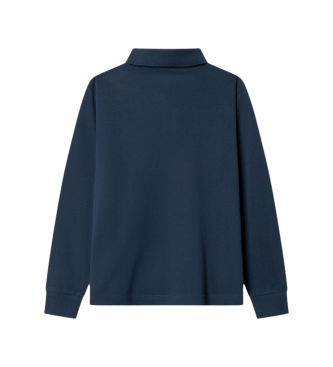Hackett London Polo de manga longa Small Logo marinho