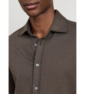 Hackett London Polo à manches longues Cash vert olive