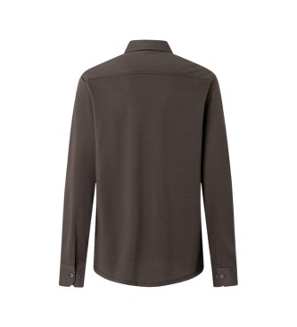Hackett London Polo à manches longues Cash vert olive