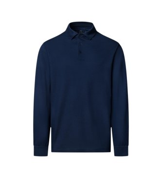 Hackett London Polo a maniche lunghe Piqué blu navy
