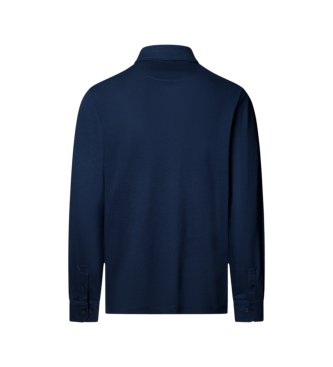 Hackett London Polo a maniche lunghe Piqué blu navy