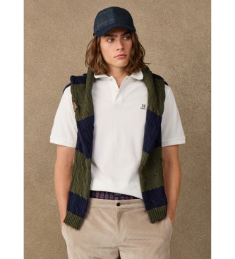 Hackett London Polo Logo blanco roto