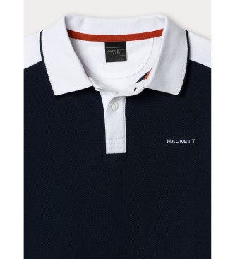 Hackett London Polo Members Col Block marino