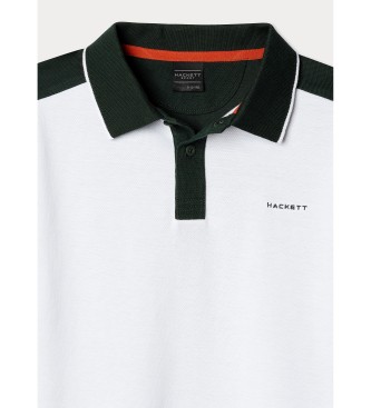 Hackett London Polo Members Col Block bianco