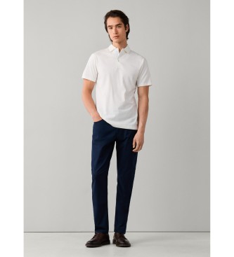 Hackett London polo jersey manica corta fit classico bianco sporco