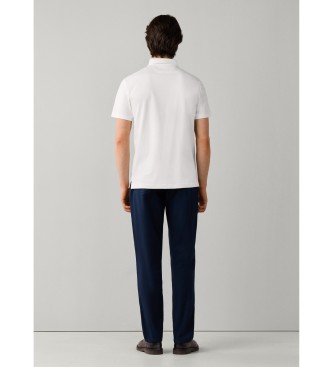 Hackett London polo jersey manica corta fit classico bianco sporco
