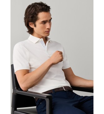 Hackett London polo jersey manica corta fit classico bianco sporco