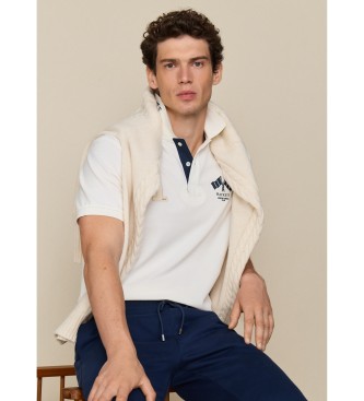 Hackett London Hvid/knækket Polo Flag