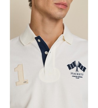 Hackett London Hvid/knækket Polo Flag