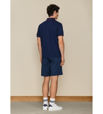 Hackett London Ma?a koszulka polo z logo, granatowa