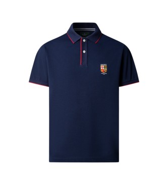 Hackett London Ma?a koszulka polo z logo, granatowa