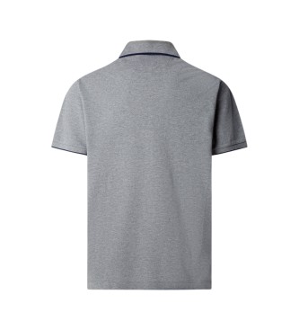 Hackett London Szara koszulka polo z ma?ym logo Lrc