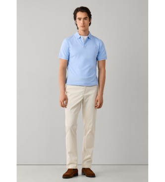 Hackett London polo mercerizzato manica corta fit classico blu