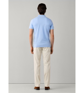 Hackett London polo mercerizzato manica corta fit classico blu