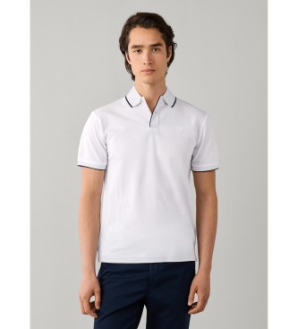 Hackett London polo mercerizzato manica corta fit classico bianco