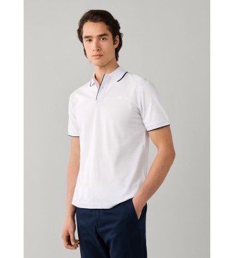Hackett London polo mercerizzato manica corta fit classico bianco