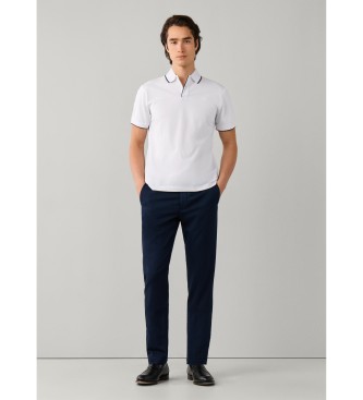 Hackett London polo mercerizzato manica corta fit classico bianco