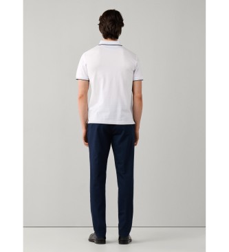 Hackett London polo mercerizzato manica corta fit classico bianco