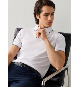 Hackett London polo mercerizzato manica corta fit classico bianco