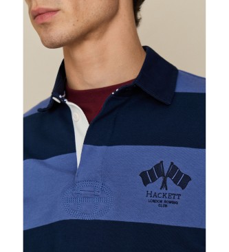 Hackett London Koszulka polo do rugby Lrc Bk Patch, niebieska