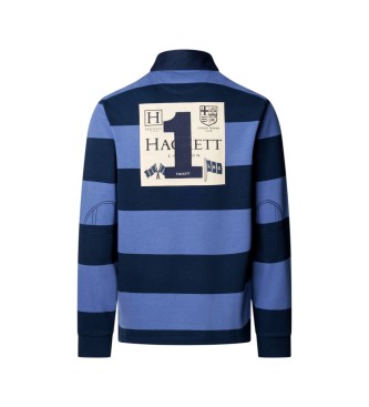 Hackett London Koszulka polo do rugby Lrc Bk Patch, niebieska