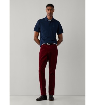 Hackett London Koszulka polo Slim Fit z logo, granatowa