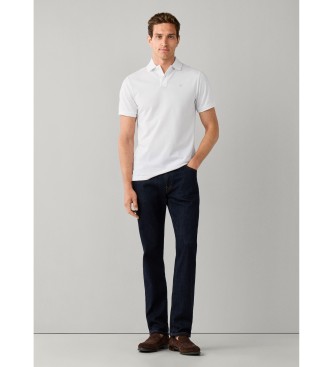 Hackett London Polo Slim Fit Logo białe