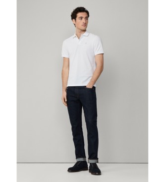 Hackett London Polo Slim Fit Logo białe