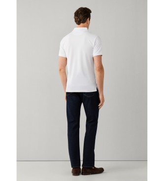 Hackett London Polo Slim Fit Logo białe