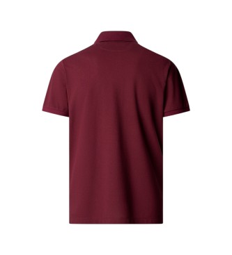 Hackett London Polo Slim Fit Logo bordowe