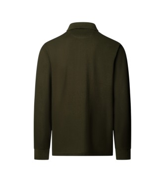 Hackett London Polo Slim Fit Logo a maniche lunghe verde
