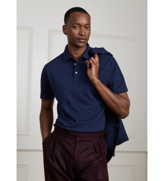 Hackett London Koszulka polo z bawe?ny pique w kolorze granatowym