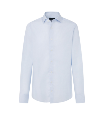 Hackett London Camisa Poplin Micro Stripe azul